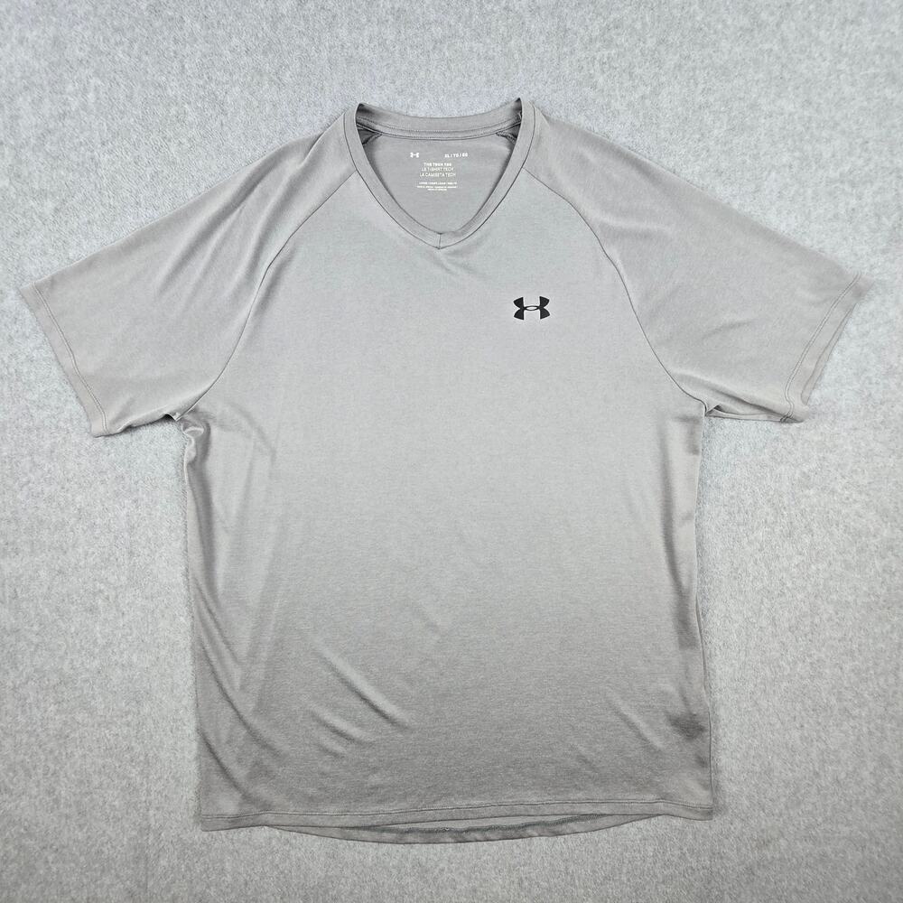 Under Armour XL Gray V Neck The Tech Tee